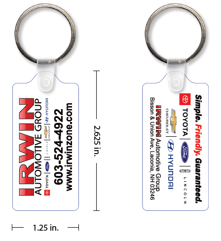 Soft Vinyl Key Fob - Irwin Automotive Group