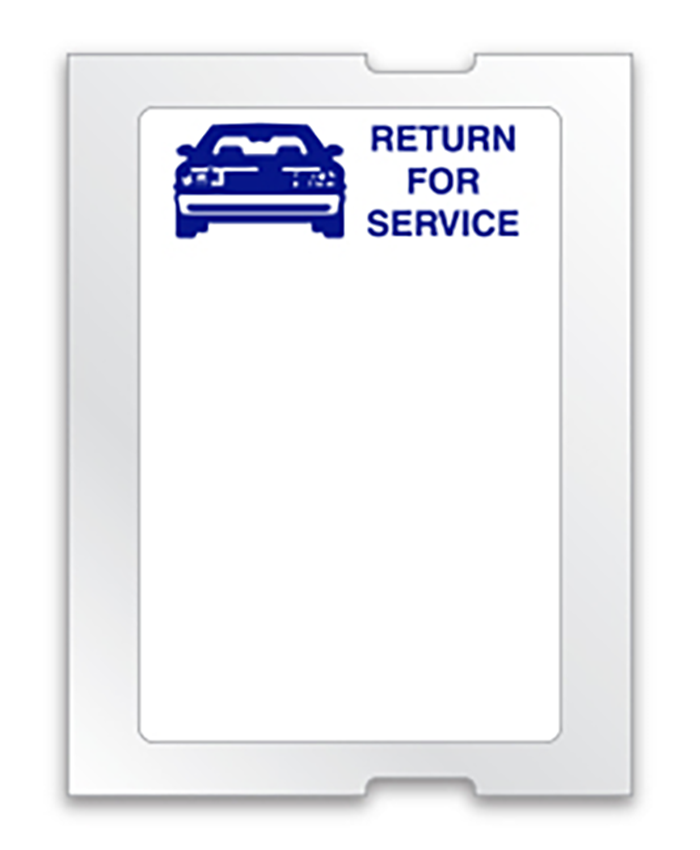 Long Service Reminder Labels (Roll) - Blue Car