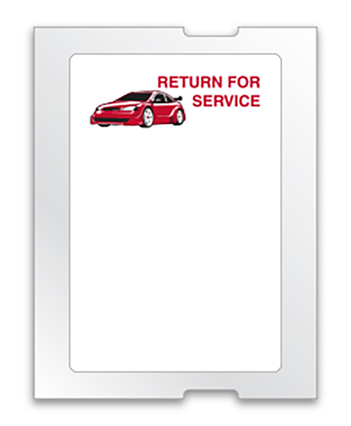 Long Service Reminder Labels (Roll) - Red Car