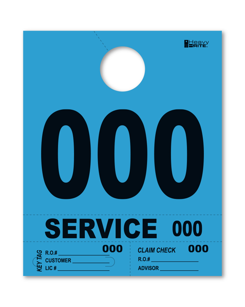 Heavy Brite 4-Part Service Dispatch Numbers (HB4P) - Blue