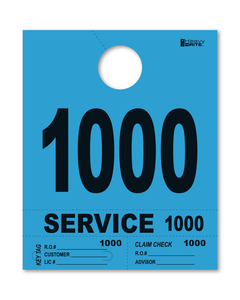 Heavy Brite 4-Part Service Dispatch Numbers (HB4P) - Blue