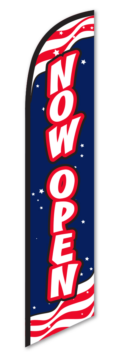 Swooper Banner - Now Open (Patriotic)