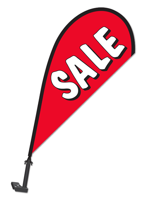 Clip-On Paddle Flag - Sale (Red)