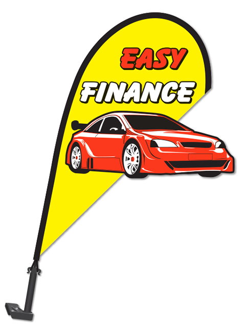 3D Clip-On Paddle Flag - Easy Finance