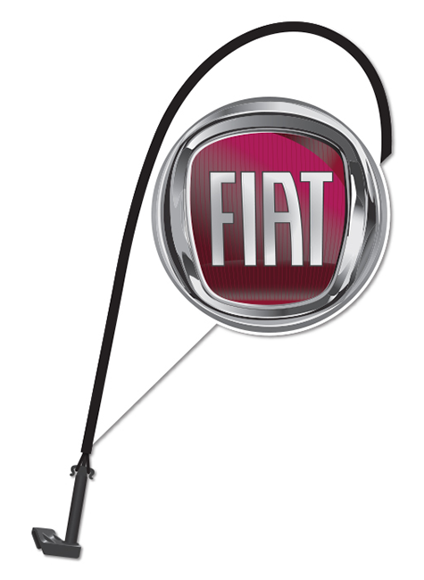 3D Clip-On Paddle Flag - Fiat
