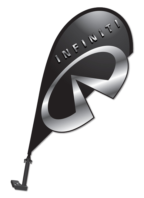 3D Clip-On Paddle Flag - Infiniti