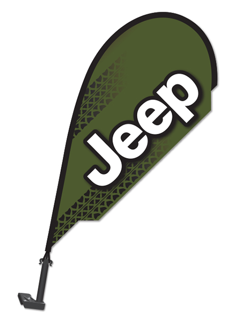 3D Clip-On Paddle Flag - Jeep