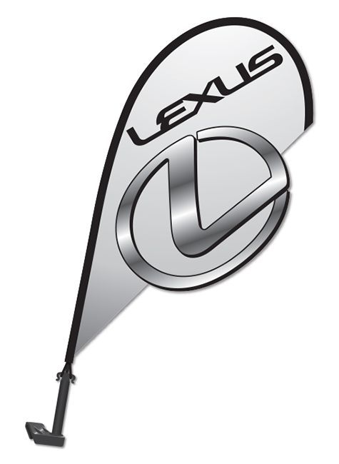 3D Clip-On Paddle Flag - Lexus