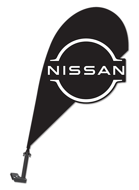 3D Clip-On Paddle Flag - Nissan