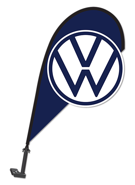3D Clip-On Paddle Flag - Volkswagen