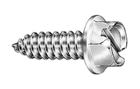 License Plate Screws - Slotted Hex Head (#14 x 3/4")