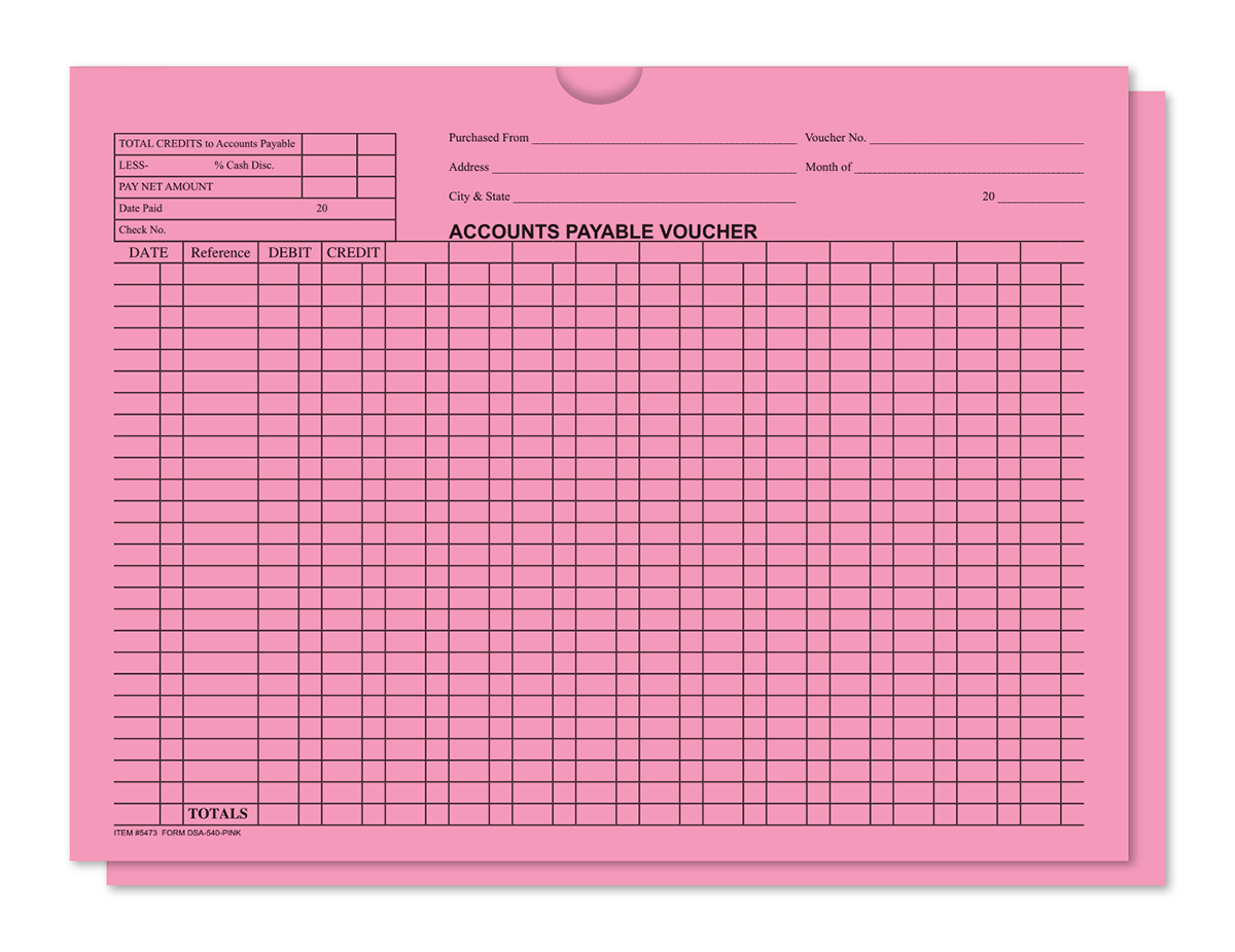 General Accounts Payable Voucher Jackets (DSA-540) (100/Pack)