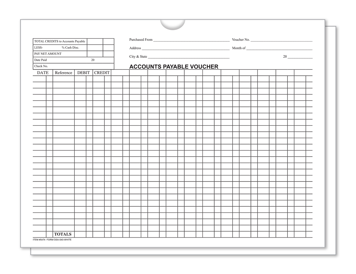 General Accounts Payable Voucher Jackets (DSA-540) (100/Pack)