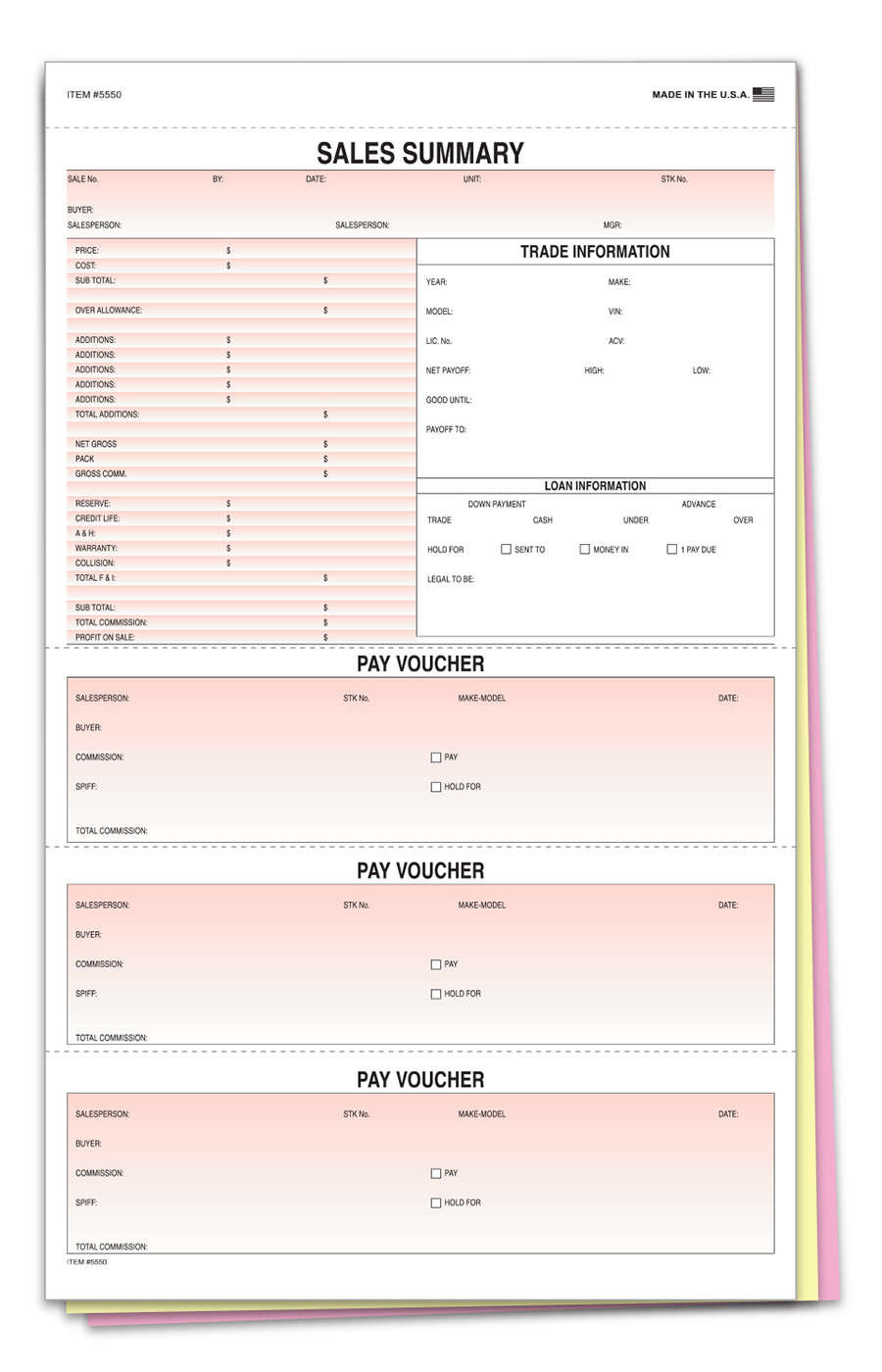 Sales Summary 3-Part