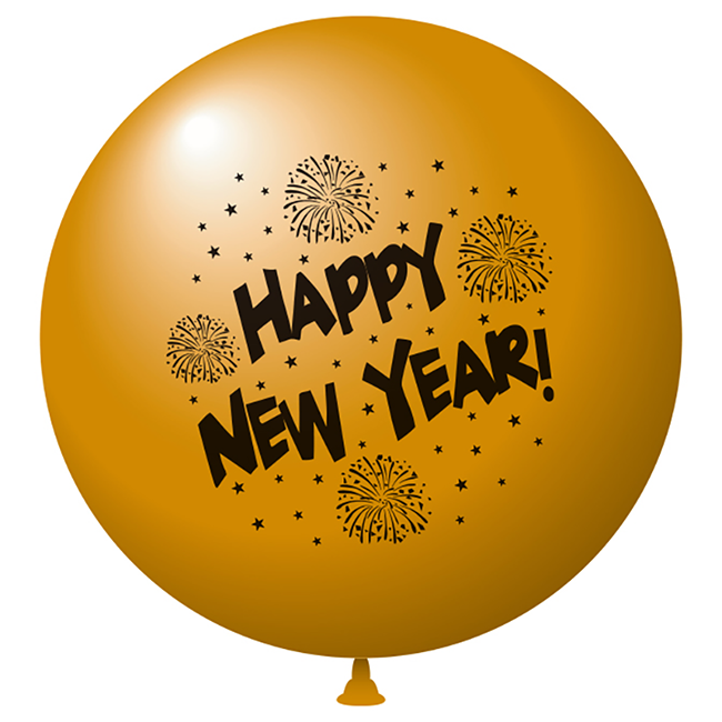 17" Metaltone Latex Balloons (72 ct) - Happy New Year