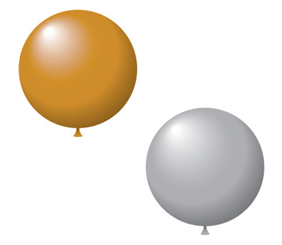 17" Jumbo Latex Balloons (72ct) - Metaltone