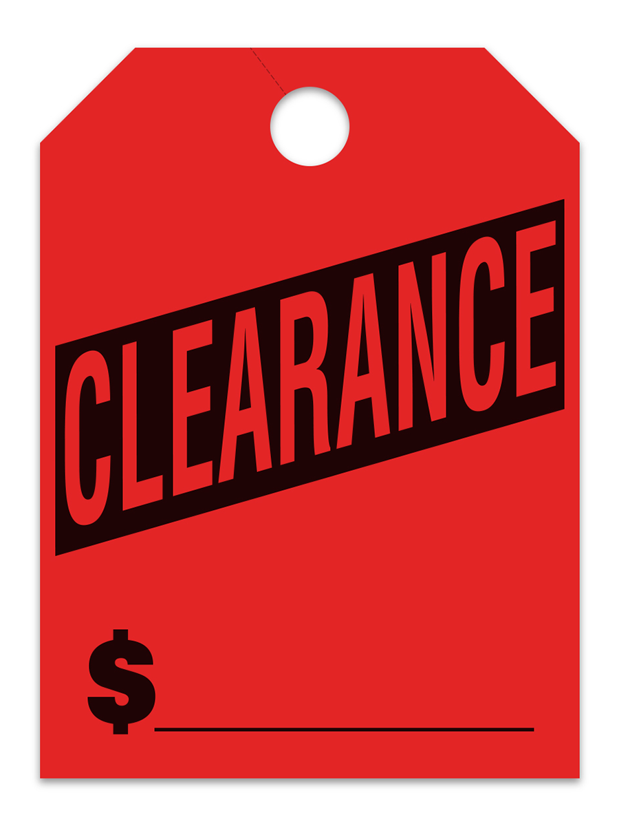 Large Fluorescent Hang Tags - Clearance