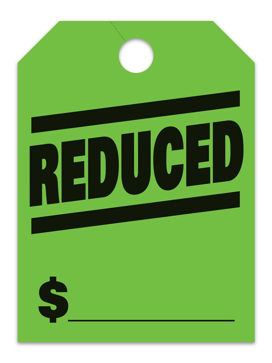 Large Fluorescent Hang Tags - Reduced