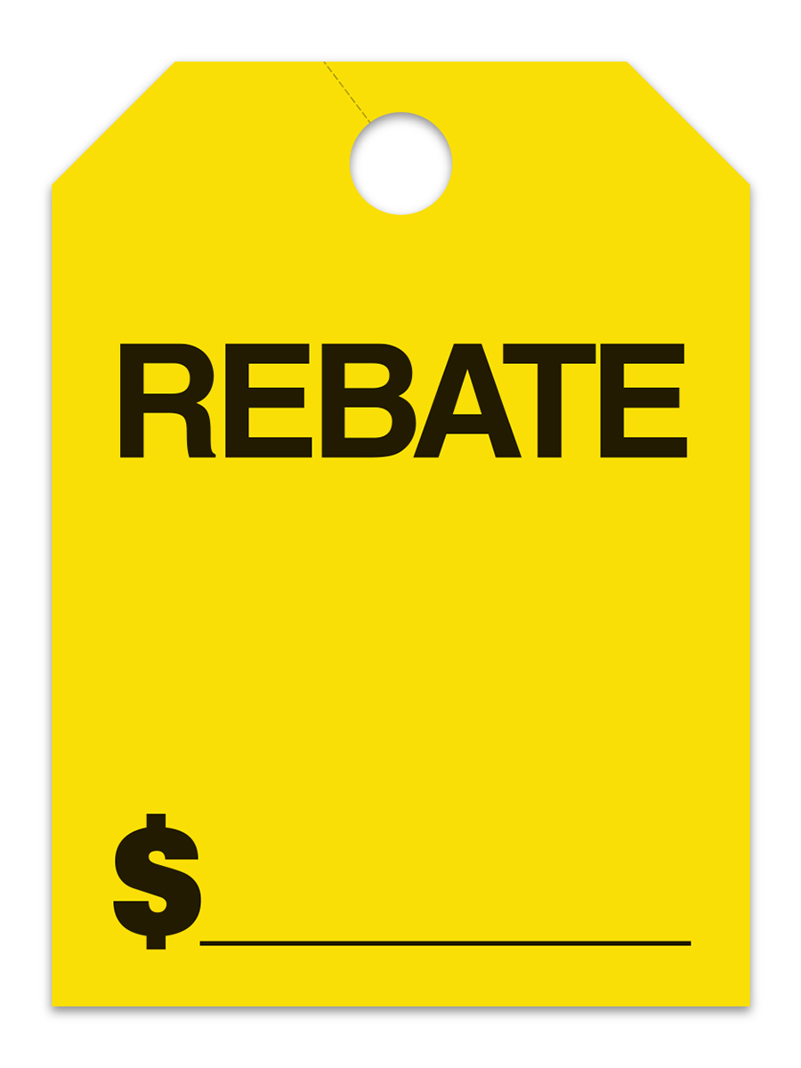 Large Fluorescent Hang Tags - Rebate