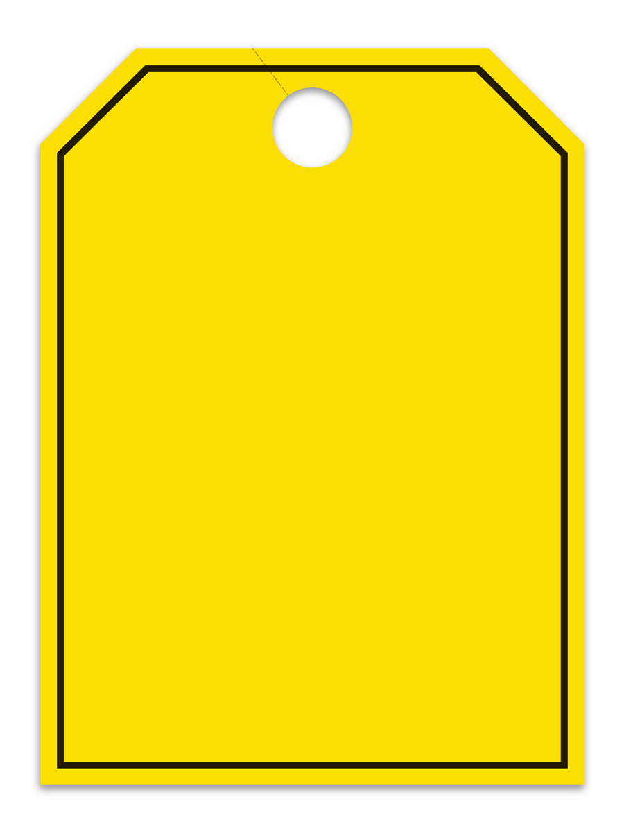 Large Fluorescent Hang Tags - Blank w/ Border