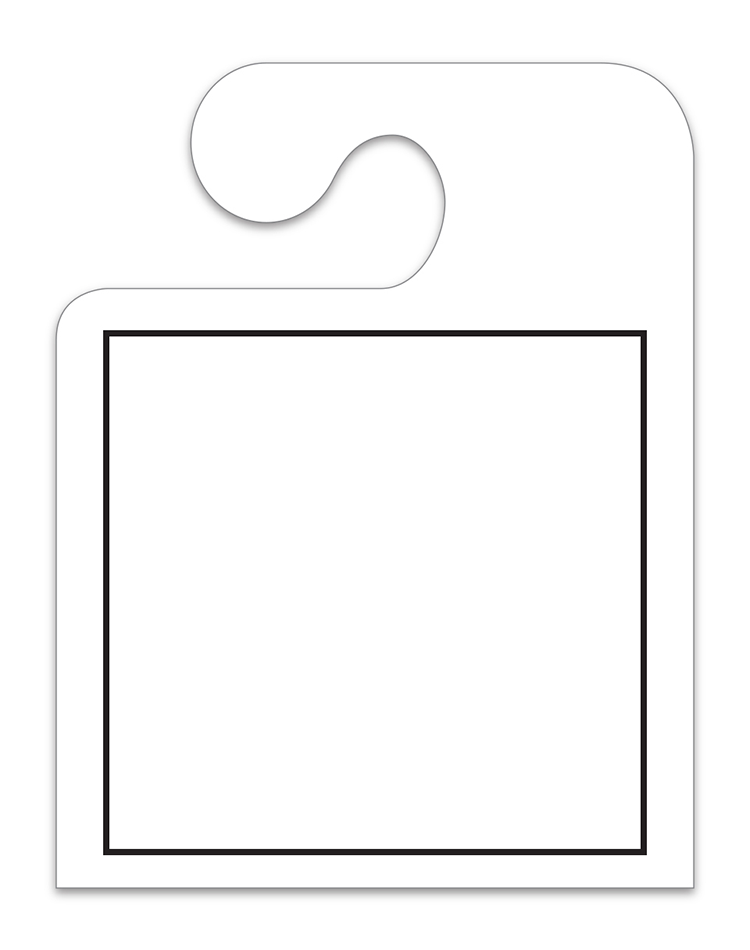 J-Hook Mirror Hang Tags - Blank w/ Box