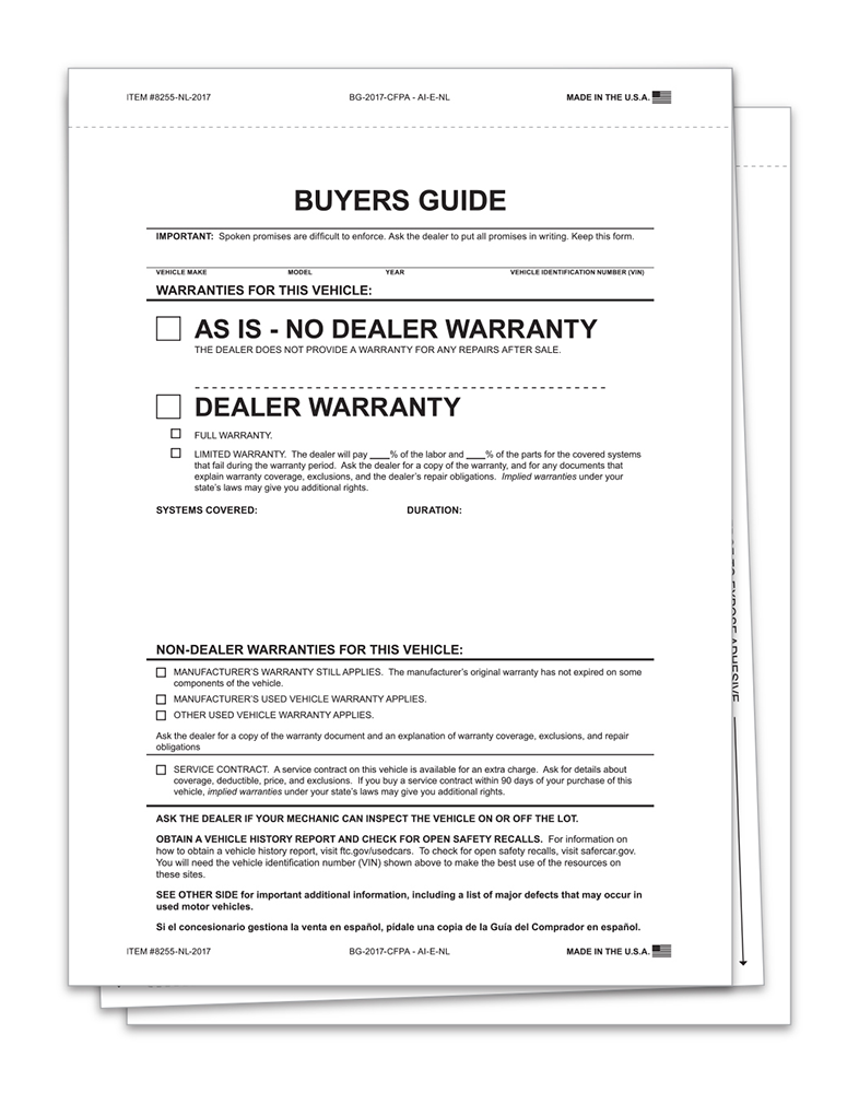 2-Part Interior Combo Buyers Guide - As-Is (No Lines) (BG-2017-CFPA - AI-E-NL)