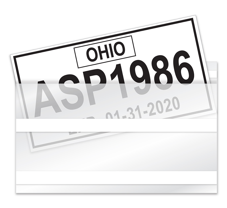 License Plate Tag Bags with Adhesive