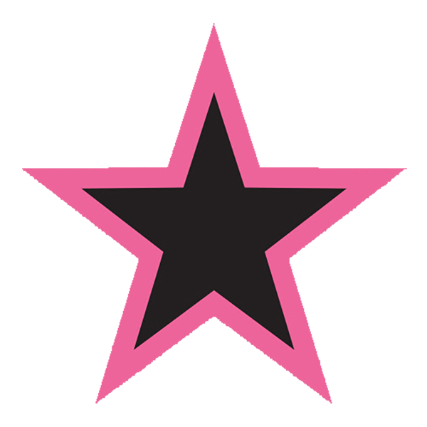 5" Pink Star Decal