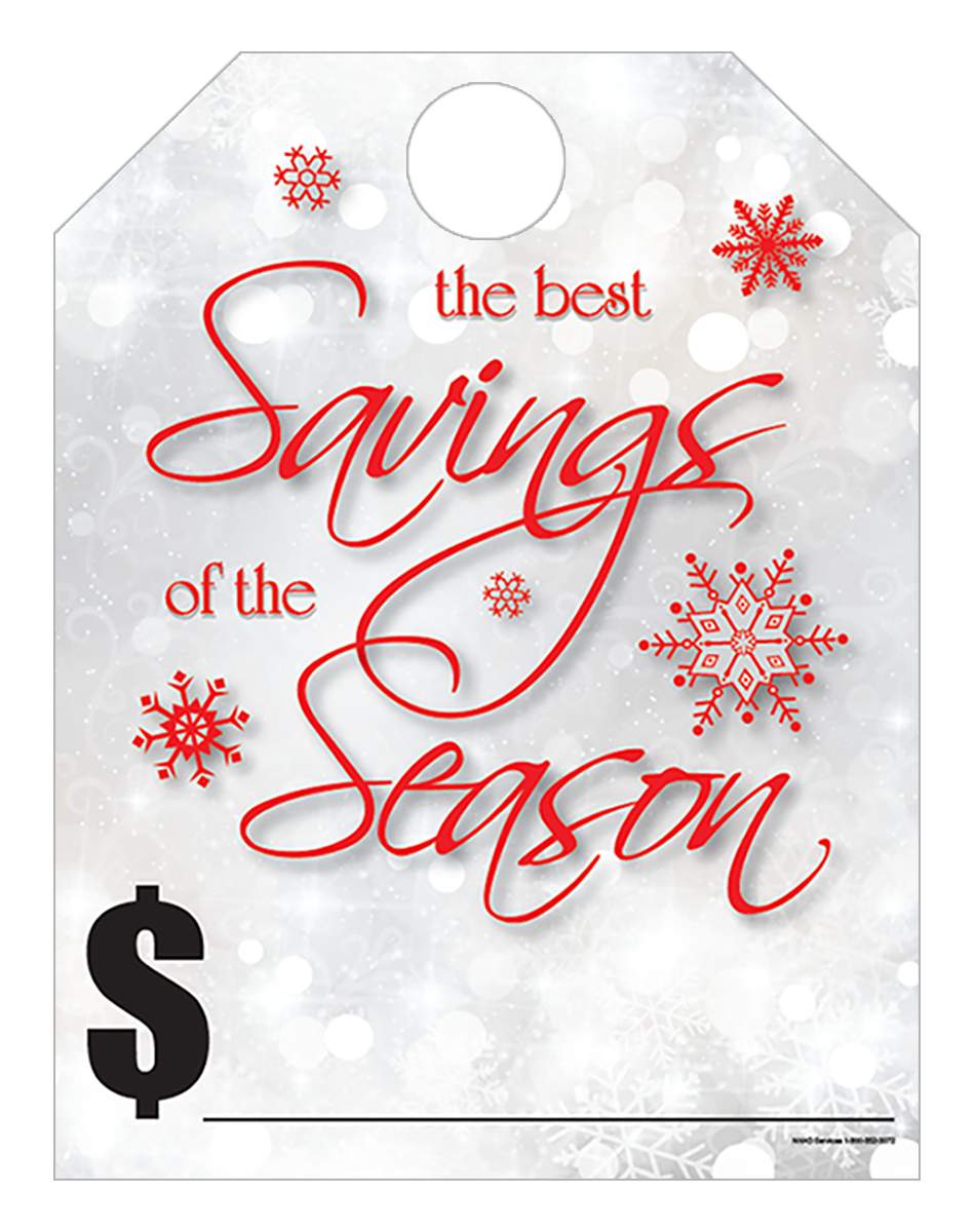 Full Color Holiday Hang Tags - Savings of the Season