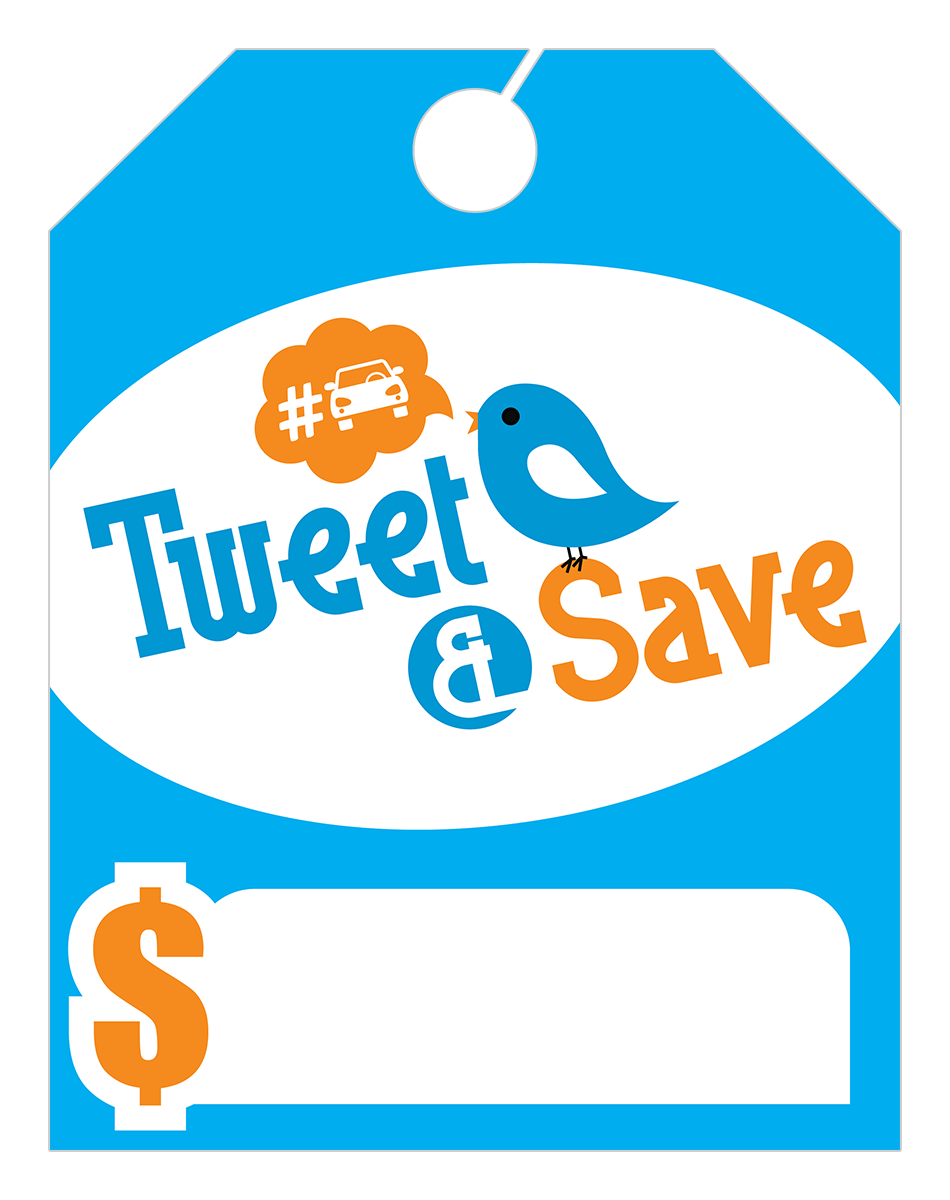 Full Color Holiday Hang Tags - Tweet and Save