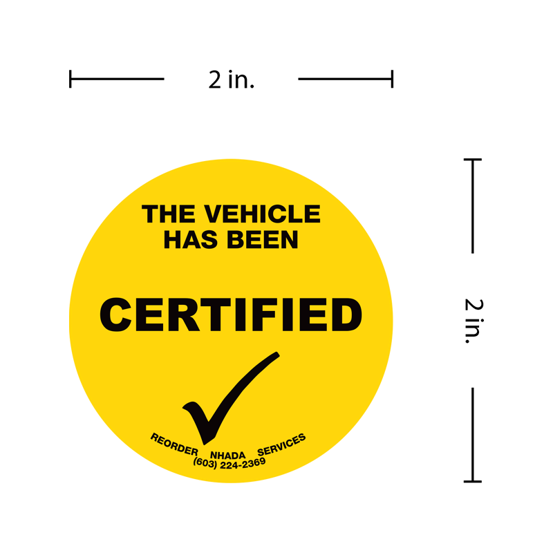 [DISCOUNT] Vehicle Certified Decals (VC) - Small 2