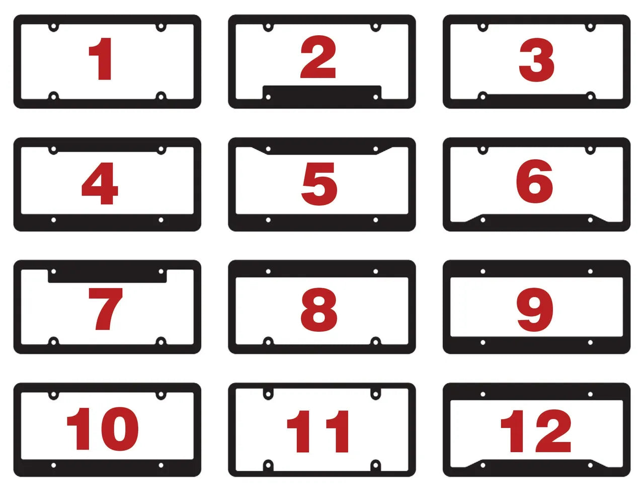 [CUSTOM] License Plate Frames - Raised Letter