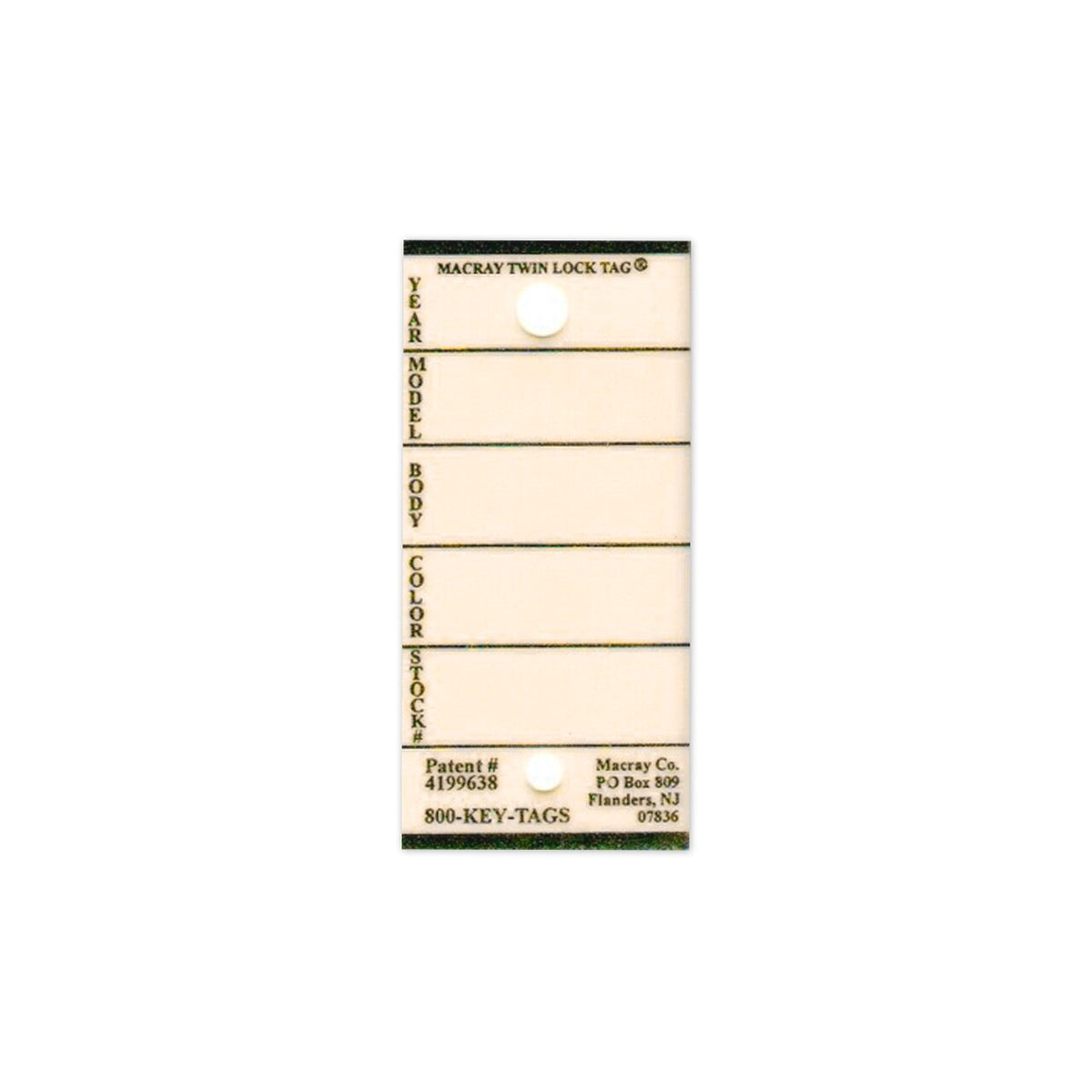 Macray Stock Key Tags (MKT)