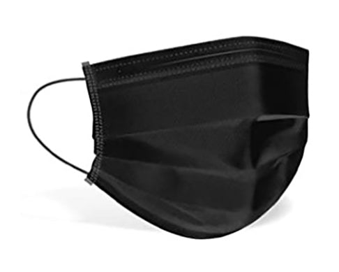 Disposable 3ply Face Masks - Black
