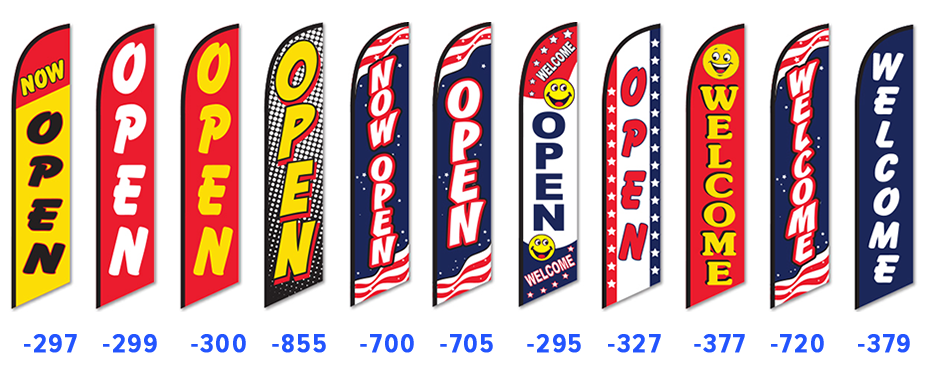 Swooper Banner Kits - Open & Welcome