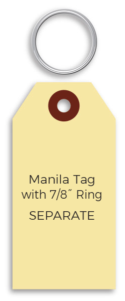 Manila Key Tags - Rings Separate