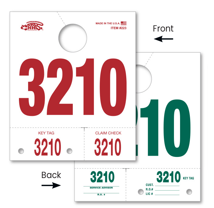 CAATS White Service Dispatch Numbers (SDN-3) (4DN) (Blank)