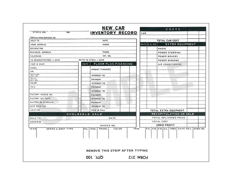 License Plate Inventory Chart.pdf New Vehicle Inventory Record Card