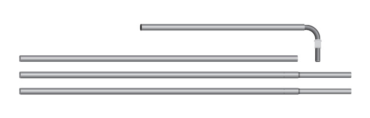 4-Piece Pole Set for Flat Top Swooper Banner