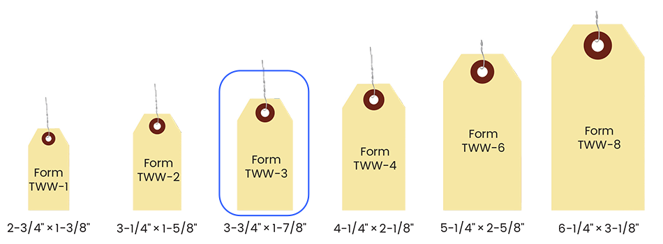 Plain Manila Tags with Wire Inserted (TWW-3)