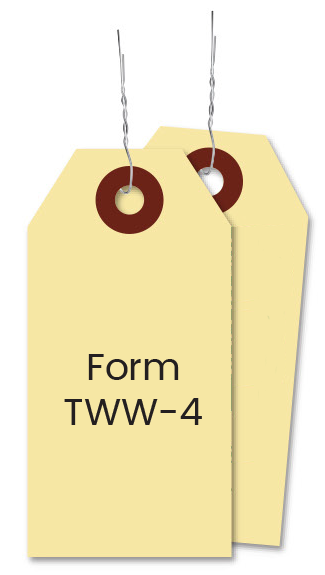 Plain Manila Tags with Wire Inserted (TWW-4)