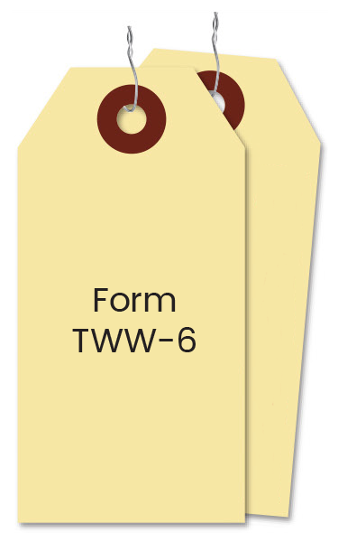 Plain Manila Tags with Wire Inserted (TWW-6)
