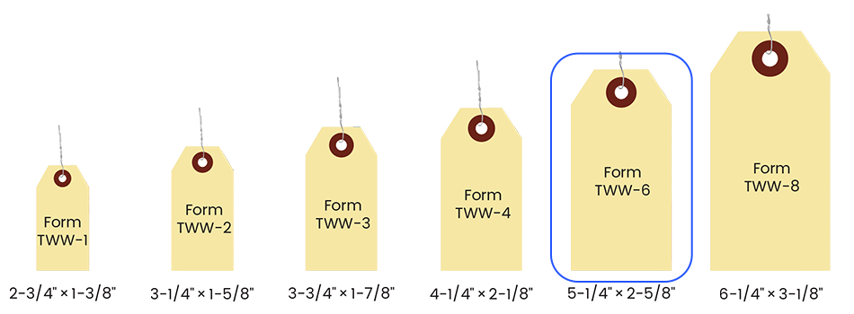 Plain Manila Tags with Wire Inserted (TWW-6)