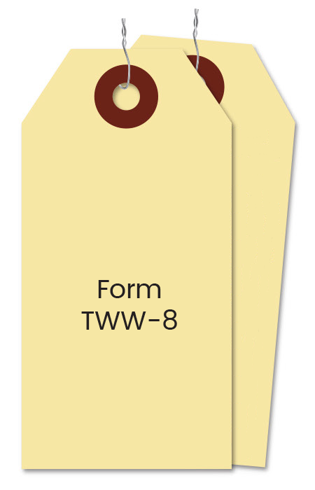 Plain Manila Tags with Wire Inserted (TWW-8)