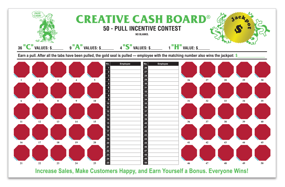 Incentive Cash Boards - Creative Cash