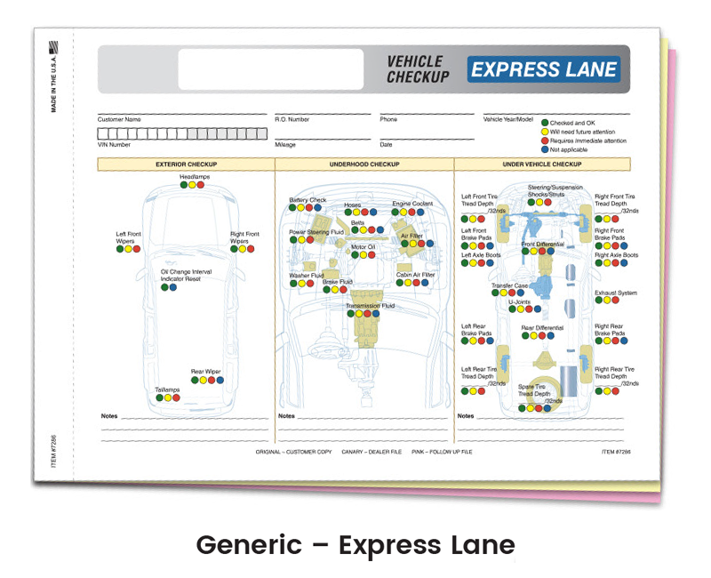 Multi-Point Inspection Forms - Express Lane