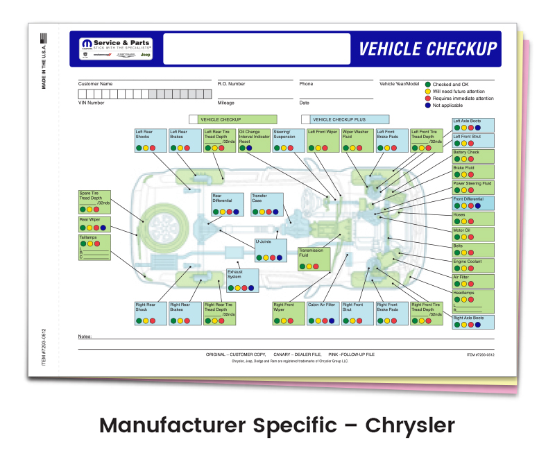 Multi-Point Inspection Forms - Chrysler