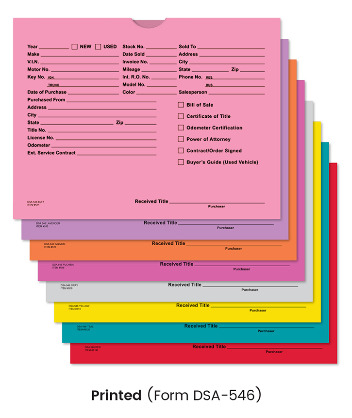 Printed Vehicle Deal Jacket (DSA-546) - Assorted Colors