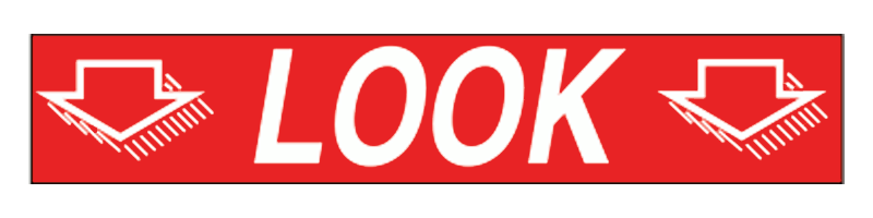 Shadow Tagline Shadow Slogan Decals - White/Red