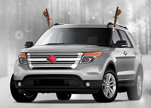 Clip-On Reindeer Antler Car Set